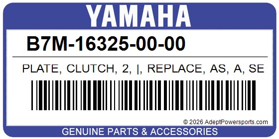 Yamaha B7M-16325-00-00 Plate, Clutch, 2, |, Replace, As, A, Set, Black, Mark