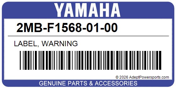 Yamaha 2MB-F1568-01-00 Label, Warning