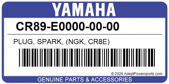 Yamaha CR89-E0000-00-00 Plug, Spark, (Ngk, Cr8e)