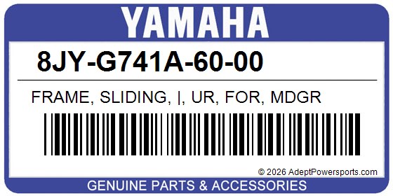 Yamaha 8JY-G741A-60-00 Frame, Sliding, |, Ur, For, Mdgr