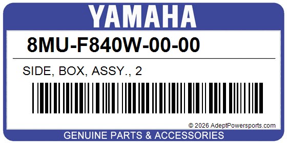Yamaha 8MU-F840W-00-00 Side, Box, Assy., 2