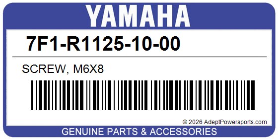 Yamaha 7F1-R1125-10-00 Screw, M6x8