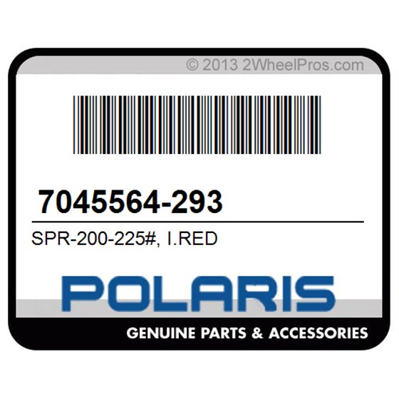 Polaris 7045564-293 Spr-200-225#, I.Red