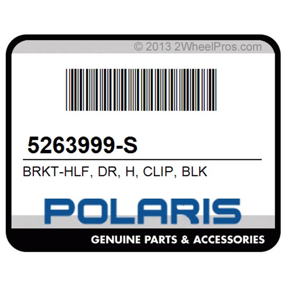 Polaris 5263999-S Brkt-Hlf, Dr, H, Clip, Blk