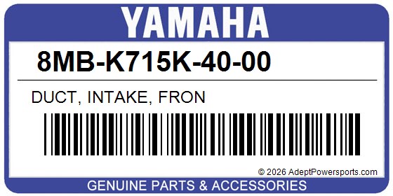 Yamaha 8MB-K715K-40-00 Duct, Intake, Fron