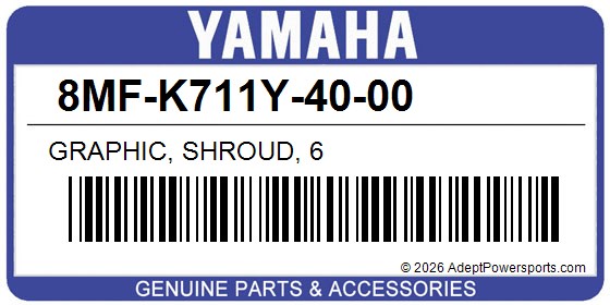 Yamaha 8MF-K711Y-40-00 Graphic, Shroud, 6
