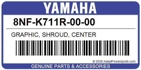 Yamaha 8NF-K711R-00-00 Graphic, Shroud, Center
