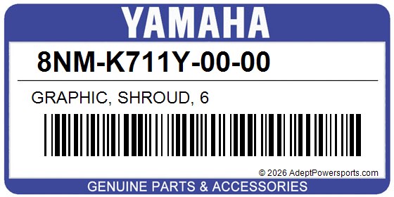 Yamaha 8NM-K711Y-00-00 Graphic, Shroud, 6