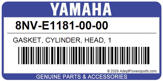 Yamaha 8NV-E1181-00-00 Gasket, Cylinder, Head, 1