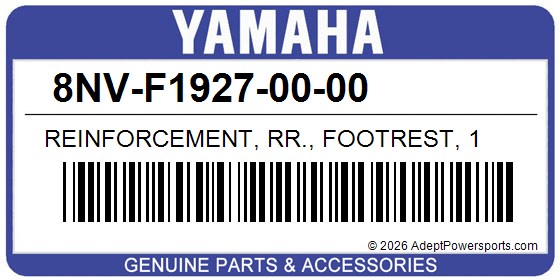 Yamaha 8NV-F1927-00-00 Reinforcement, Rr., Footrest, 1