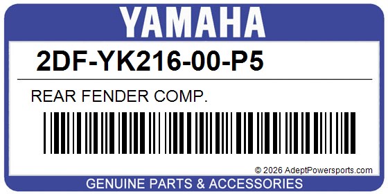 Yamaha 2DF-YK216-00-P5 Rear Fender Comp.