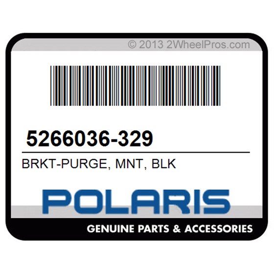 Polaris 5266036-329 Brkt-Purge, Mnt, Blk