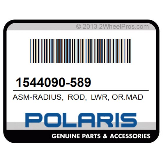 Polaris 1544090-589 Asm-Radius, Rod, Lwr, Or.Mad, [Incl., 9, 10]