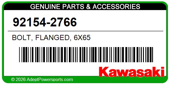Kawasaki 92154-2766 Bolt, Flanged, 6X65