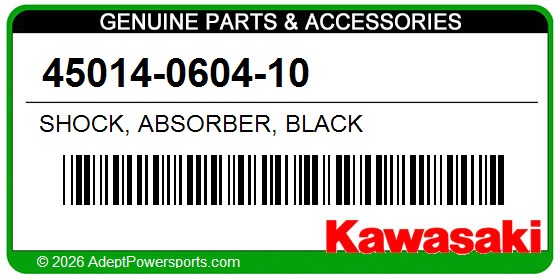 Kawasaki 45014-0604-10 Shock, Absorber, Black