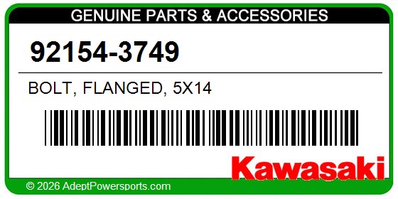 Kawasaki 92154-3749 Bolt, Flanged, 5X14