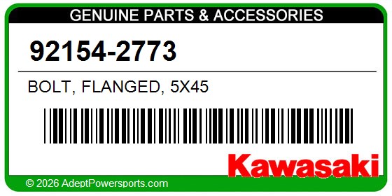 Kawasaki 92154-2773 Bolt, Flanged, 5X45