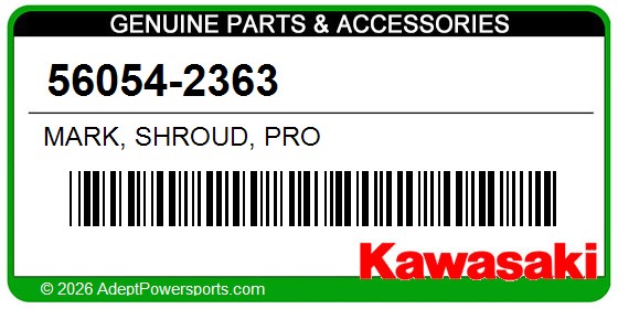 Kawasaki 56054-2363 Mark, Shroud, Pro