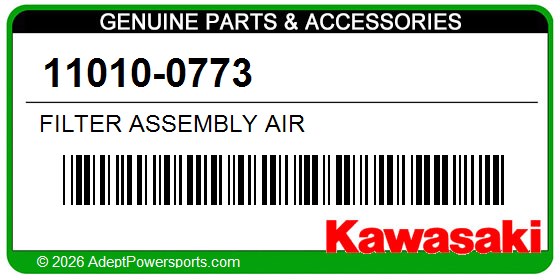Kawasaki 11010-0773 Filter Assembly Air