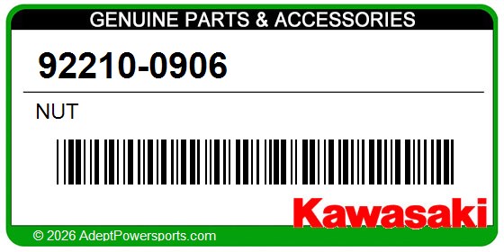 Kawasaki 92210-0906 Nut