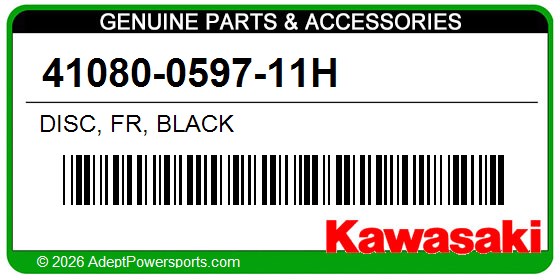 Kawasaki 41080-0597-11H Disc, Fr, Black