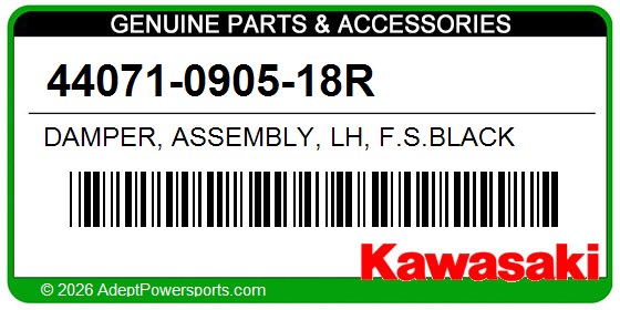 Kawasaki 44071-0905-18R Damper, Assembly, Lh, F.S.Black
