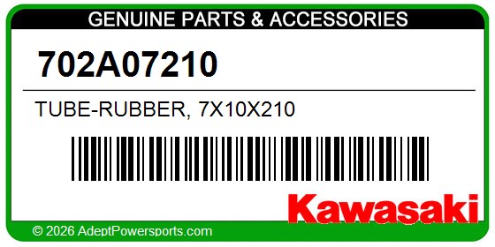 Kawasaki 702A07210 Tube-Rubber, 7X10x210