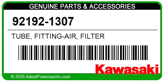 Kawasaki 92192-1307 Tube, Fitting-Air, Filter