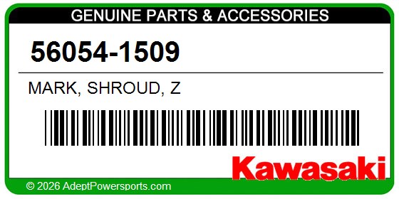 Kawasaki 56054-1509 Mark, Shroud, Z