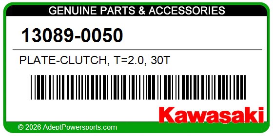 Kawasaki 13089-0050 Plate-Clutch, T=2.0, 30T