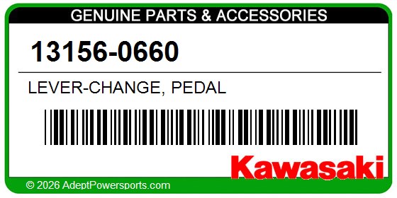 Kawasaki 13156-0660 Lever-Change, Pedal