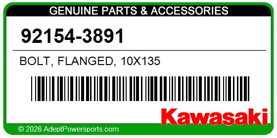 Kawasaki 92154-3891 Bolt, Flanged, 10X135