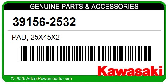 Kawasaki 39156-2532 Pad, 25X45x2