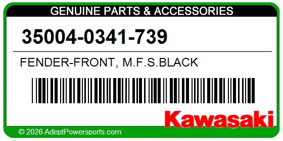 Kawasaki 35004-0341-739 Fender-Front, M.F.S.Black