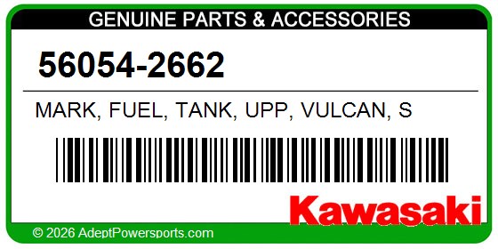 Kawasaki 56054-2662 Mark, Fuel, Tank, Upp, Vulcan, S