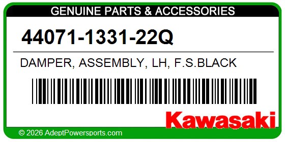 Kawasaki 44071-1331-22Q Damper, Assembly, Lh, F.S.Black