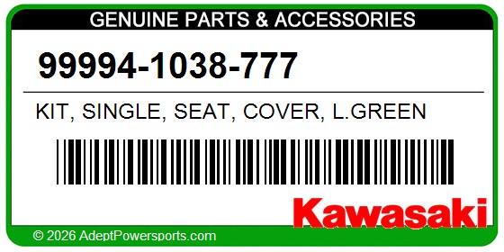 Kawasaki 99994-1038-777 Kit, Single, Seat, Cover, L.Green