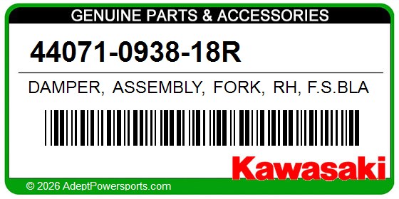 Kawasaki 44071-0938-18R Damper, Assembly, Fork, Rh, F.S.Black