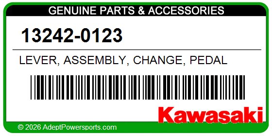Kawasaki 13242-0123 Lever, Assembly, Change, Pedal
