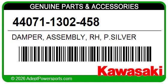 Kawasaki 44071-1302-458 Damper, Assembly, Rh, P.Silver