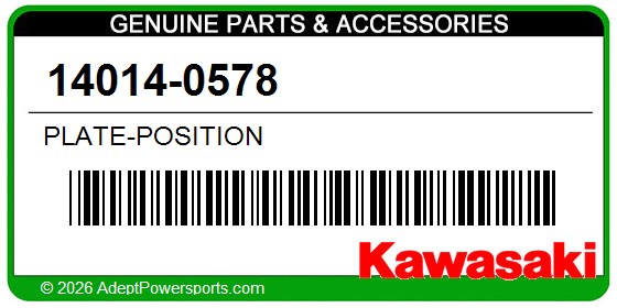 Kawasaki 14014-0578 Plate-Position