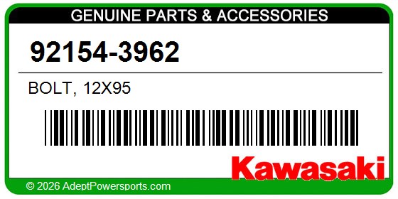 Kawasaki 92154-3962 Bolt, 12X95