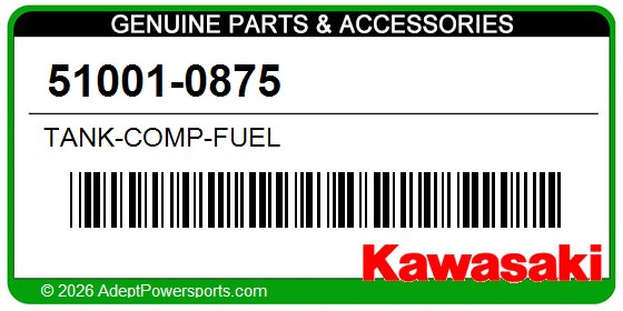 Kawasaki 51001-0875 Tank-Comp-Fuel