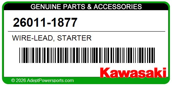 Kawasaki 26011-1877 Wire-Lead, Starter