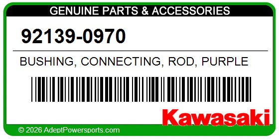 Kawasaki 92139-0970 Bushing, Connecting, Rod, Purple