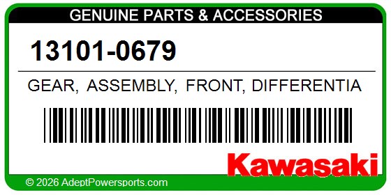 Kawasaki 13101-0679 Gear, Assembly, Front, Differential