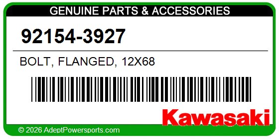 Kawasaki 92154-3927 Bolt, Flanged, 12X68