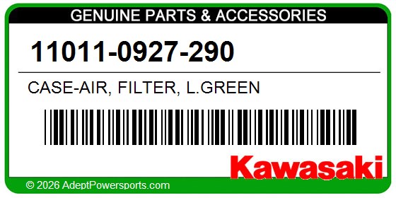 Kawasaki 11011-0927-290 Case-Air, Filter, L.Green