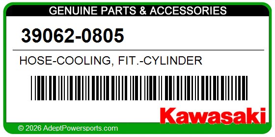 Kawasaki 39062-0805 Hose-Cooling, Fit.-Cylinder