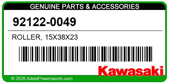 Kawasaki 92122-0049 Roller, 15X38x23